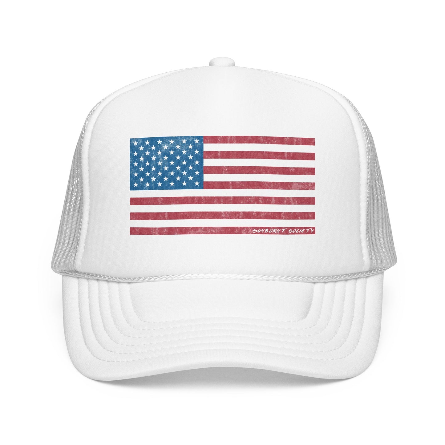 Vintage American Flag Trucker Hat
