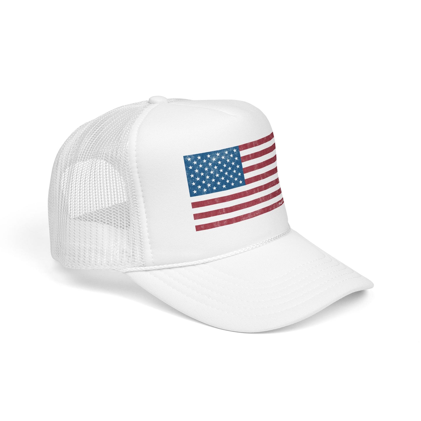 Vintage American Flag Trucker Hat
